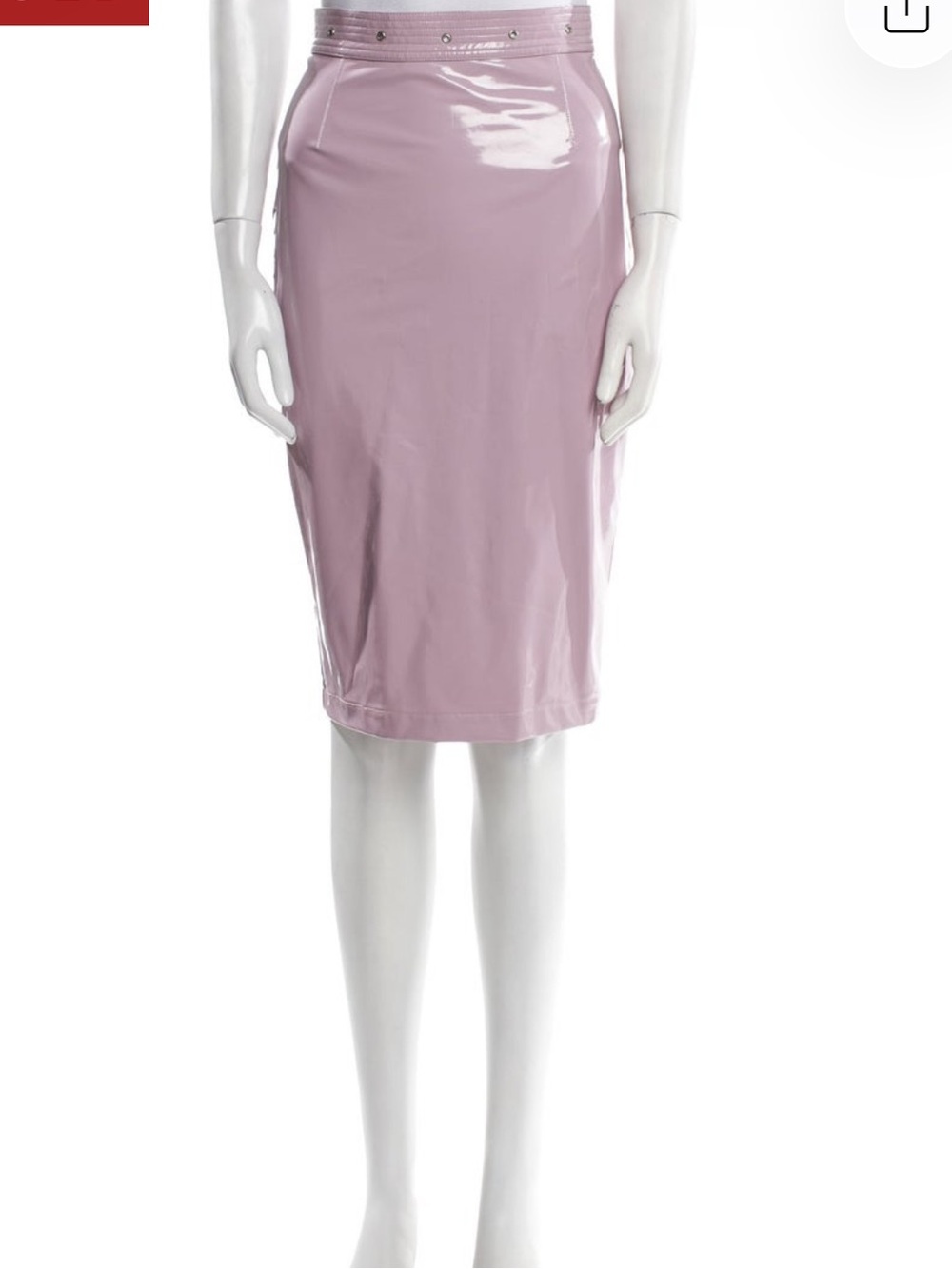 Fleur du Mal Lilac High-Shine PVC Pencil Skirt